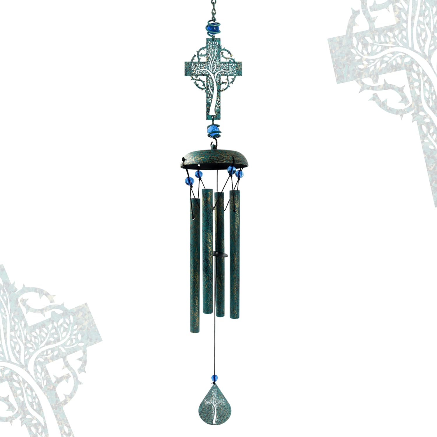 Wind Chimes for Outside Zen Atmosphere Wind Chime Windchime Outdoors for Outdoor Garden Patio Decor with Mandala Design Windchime Gifts for Mother Grandma Sisters(6 Petal)