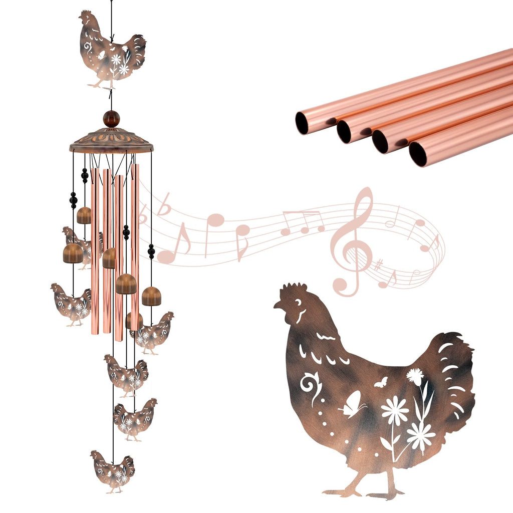 Cat Wind Chimes for Outside, 35'' Metal Cat WindChimes Gifts for Women/Men, Decoration for Outdoor, Home, Garden, Patio, Backyard