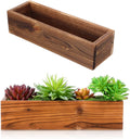 BESPORTBLE Rustic Wooden Rectangle Planter Box: Rectangular Succulents Plant Container Wood Window Box for Farmhouse Home Wedding Garden, 19.5 * 3.58 * 2.8inch