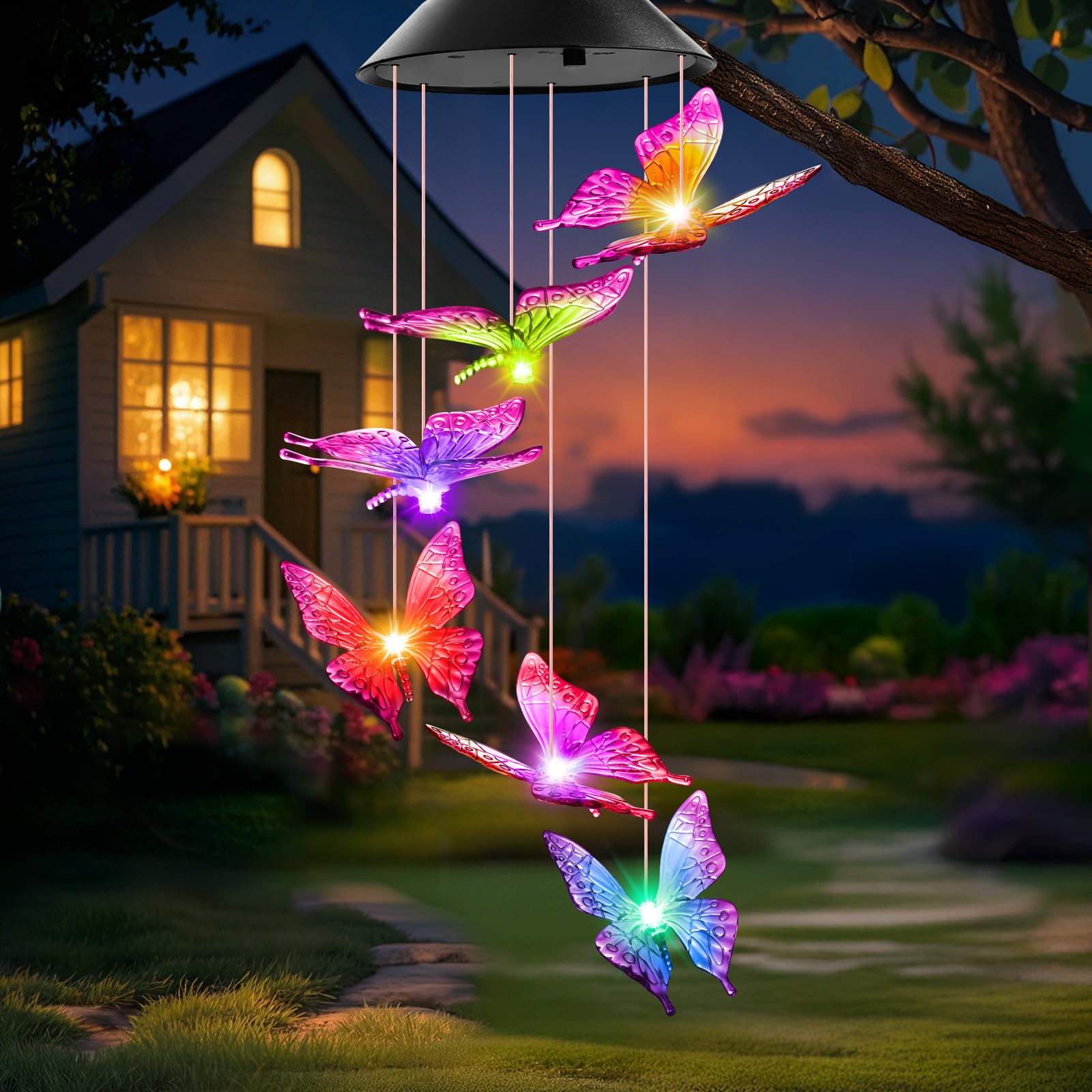 Winzwon Wind Chimes for Outside House Warming Gifts for Women, New Home Gift Men, Outdoor Gifts for Neighbor Hotness Parents Garden Aluminum Hanging Metal Windchimes Outdoors for Patio Porch Yard