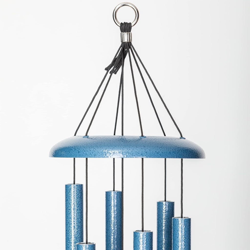 Corinthian Bells by Wind River - 27 inch Sky Blue Wind Chime for Patio, Backyard, Garden, and Outdoor Decor (Aluminum Chime) Made in the USA