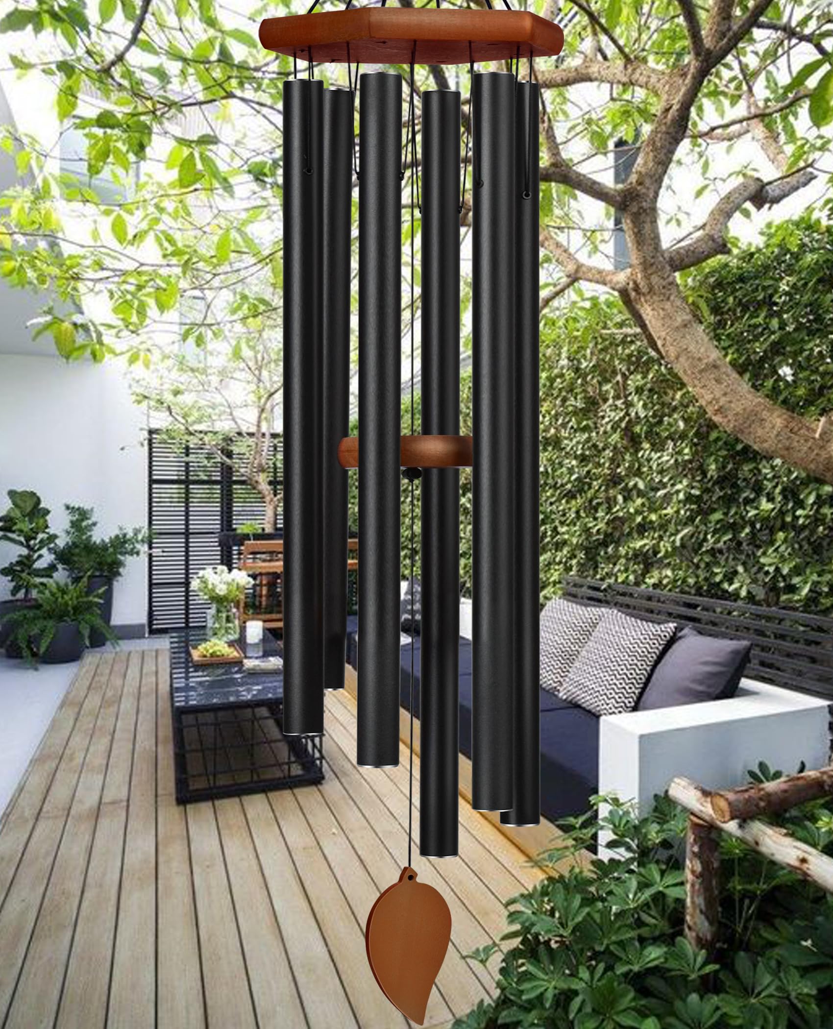 38" Sympathy Wind Chimes for Outside Deep Tone, Memorial Loss of a Loved, Large Wind Chimes with 6 Thicken Tubes & Hook, Outdoor Souvenir Mother, Garden Decor
