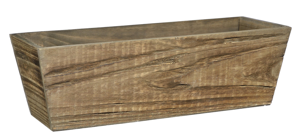 Classic Home & Garden Wood Window Box - Handled Buffalo Brown