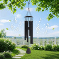 MFEESYOB Wind Chimes for Outside, 32" Large Aluminum Deep Tone Outdoor Wind Chime – Weather-Resistant Garden Decor, Memorial Gift for Mom (Black)