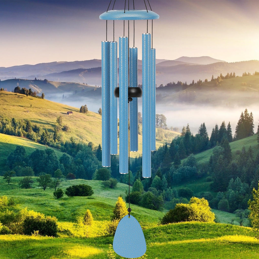 FSVGYY Wind-Chimes-Outdoor-Large-Decor, Deep Tone Soothing Melodic Tones Windchimes, Wind Chimes for Outside, Memorial Wind Chime Best Gift for Mom Women Grandma Neighbors（32" Black）
